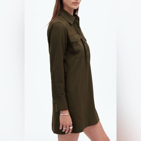 Hotouch Green Mini ShirtDress Sz S - Picture 2 of 9